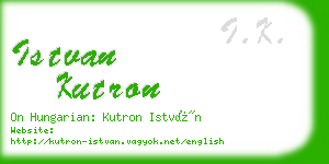 istvan kutron business card